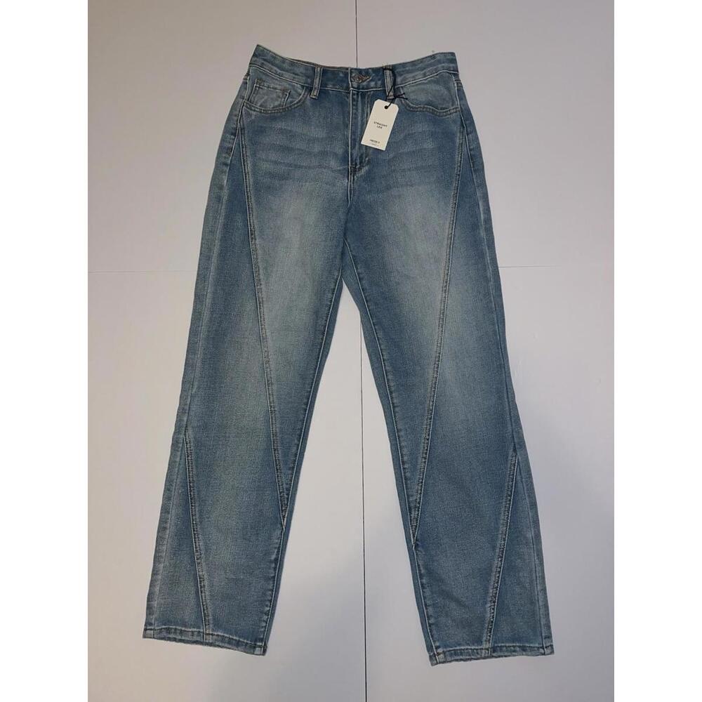 Forever 21 Premium Straight Leg Jeans Size 27 Medium Wash Stretch * Order Now!